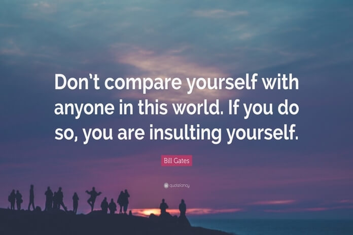 Never Compare Yourself