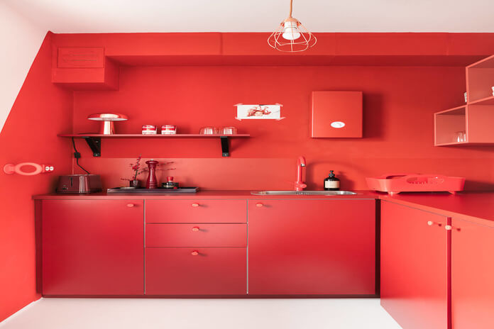Red Kitchens with Tips & Accessories