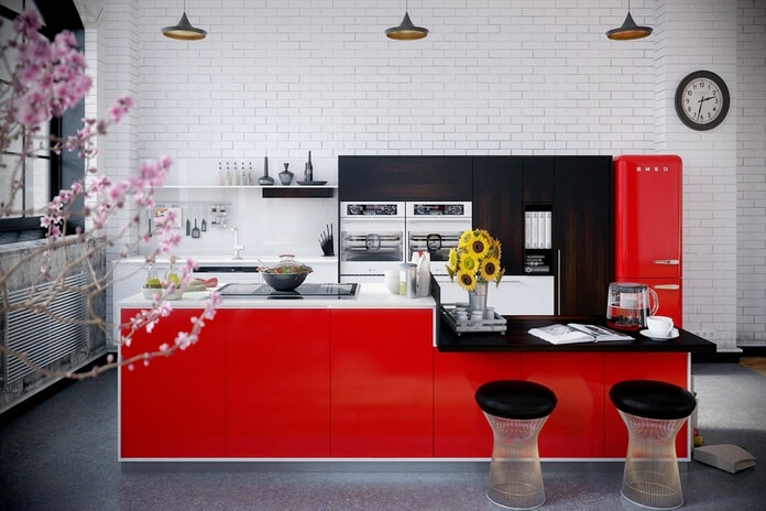 Red SMEG fridge