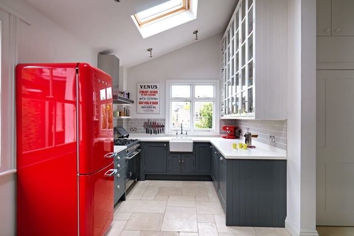 Red refrigerator