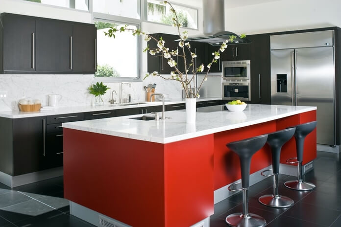 Red Kitchens with Tips & Accessories