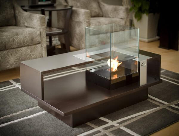 Built-in fireplace