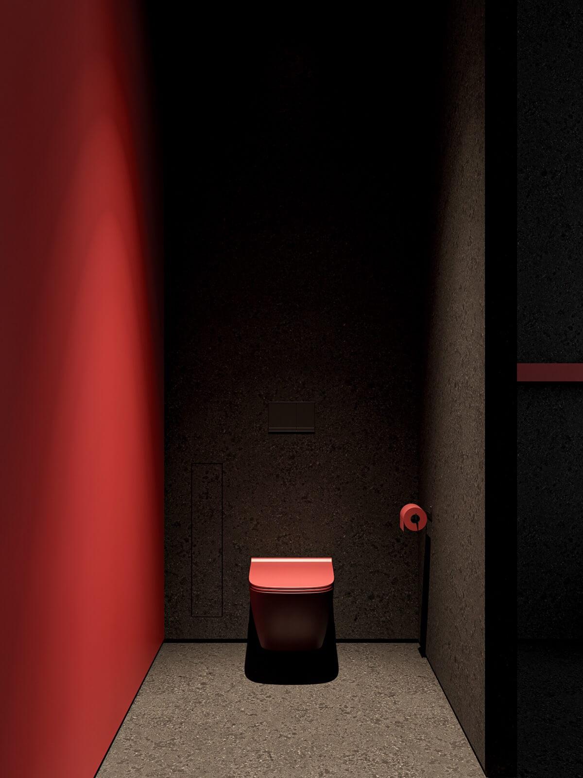 Red toilet
